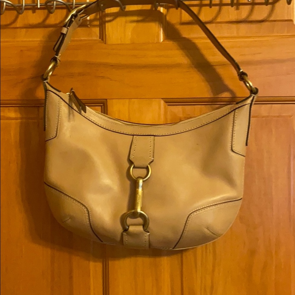 Coach leather vintage buckle purse/bag
